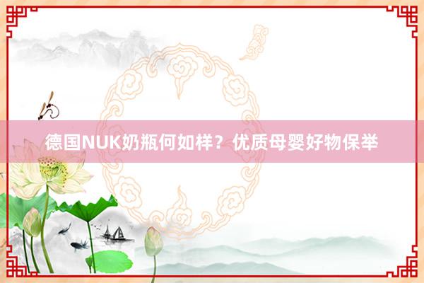德国NUK奶瓶何如样？优质母婴好物保举